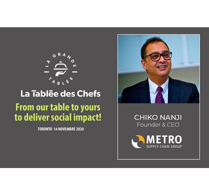 Metro’s Chiko Nanji named Honorary Chair of La Grande Tablee Toronto 2020